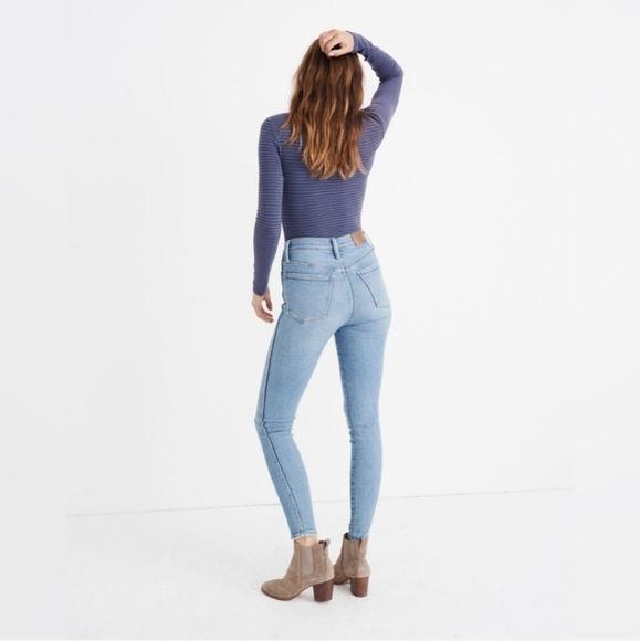 Madewell 10" High-rise Skinny Light Blue Jeans - Picture 2 of 11